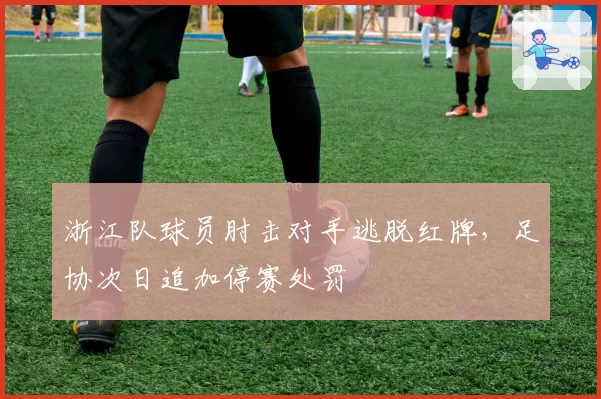浙江队球员肘击对手逃脱红牌，足协次日追加停赛处罚